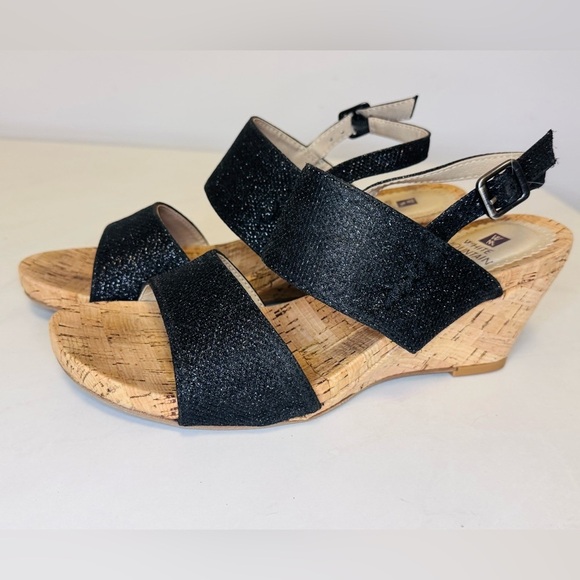 Women’s Alexus Fabric Open Toe Casual Platform Cork Wedge Sandals - Picture 7 of 9
